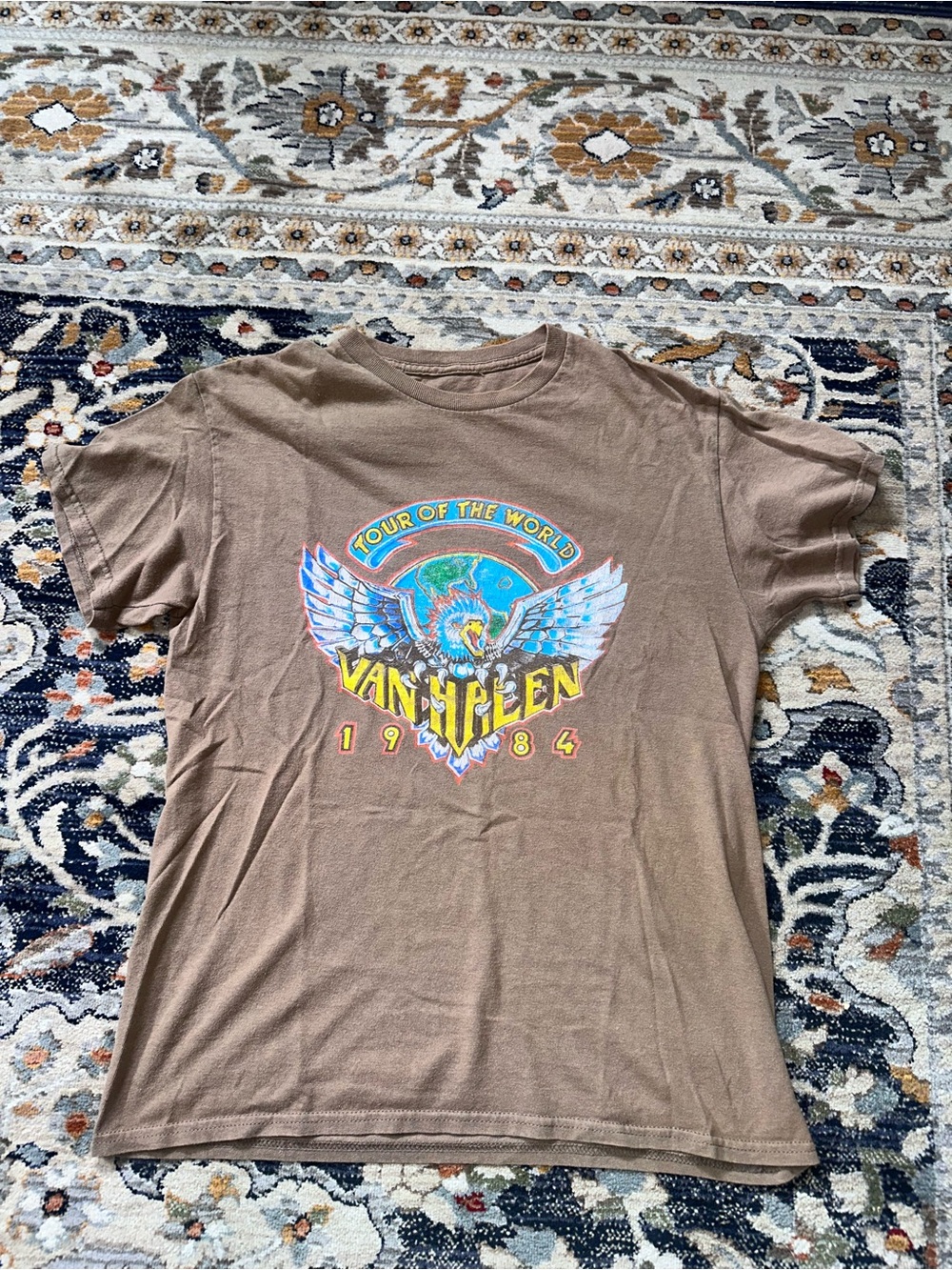 Van Halen Tour of the World 1984 Short Sleeve Tee - Brown